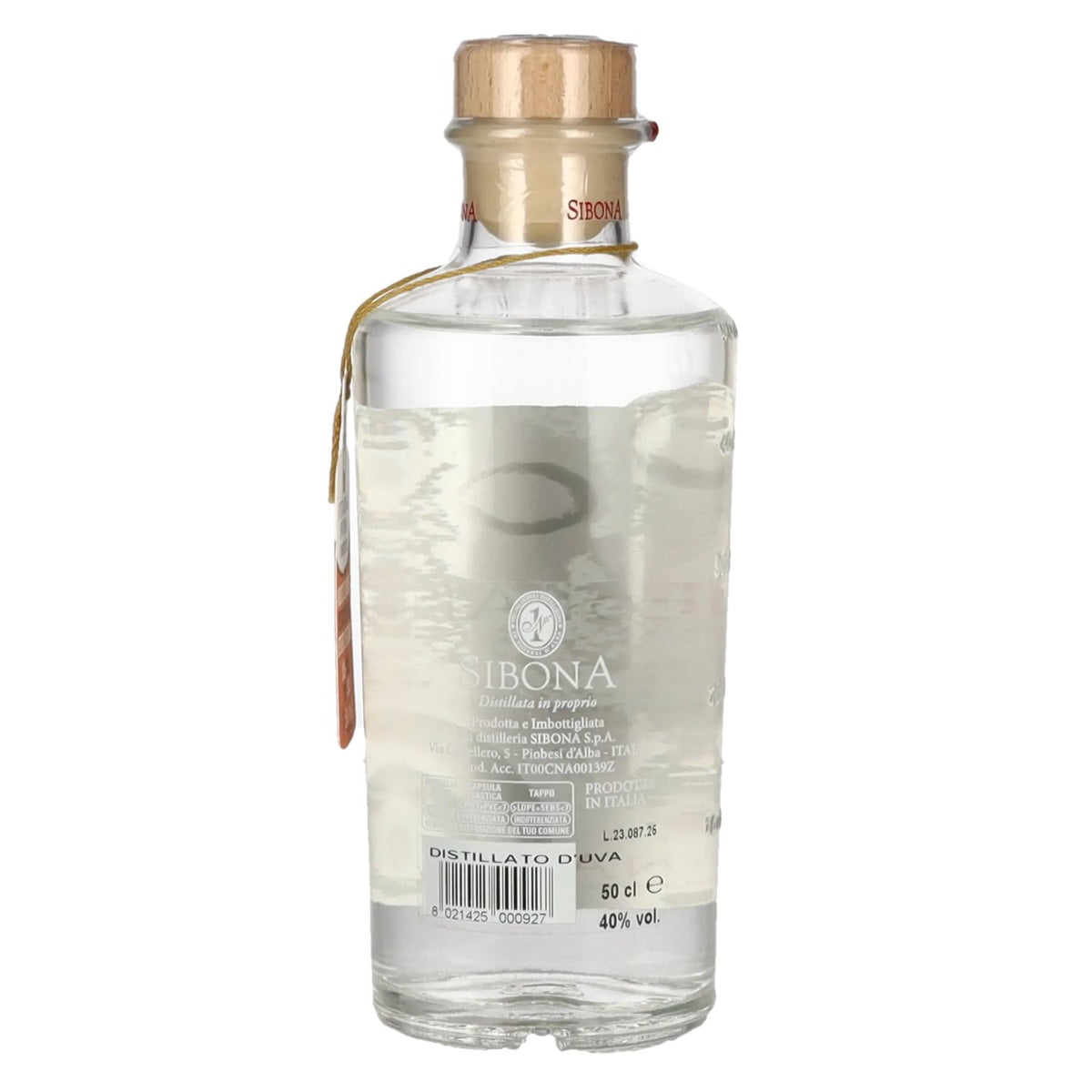 Sibona La Grappa di UVEDILANGA 40% vol. 0,5 l