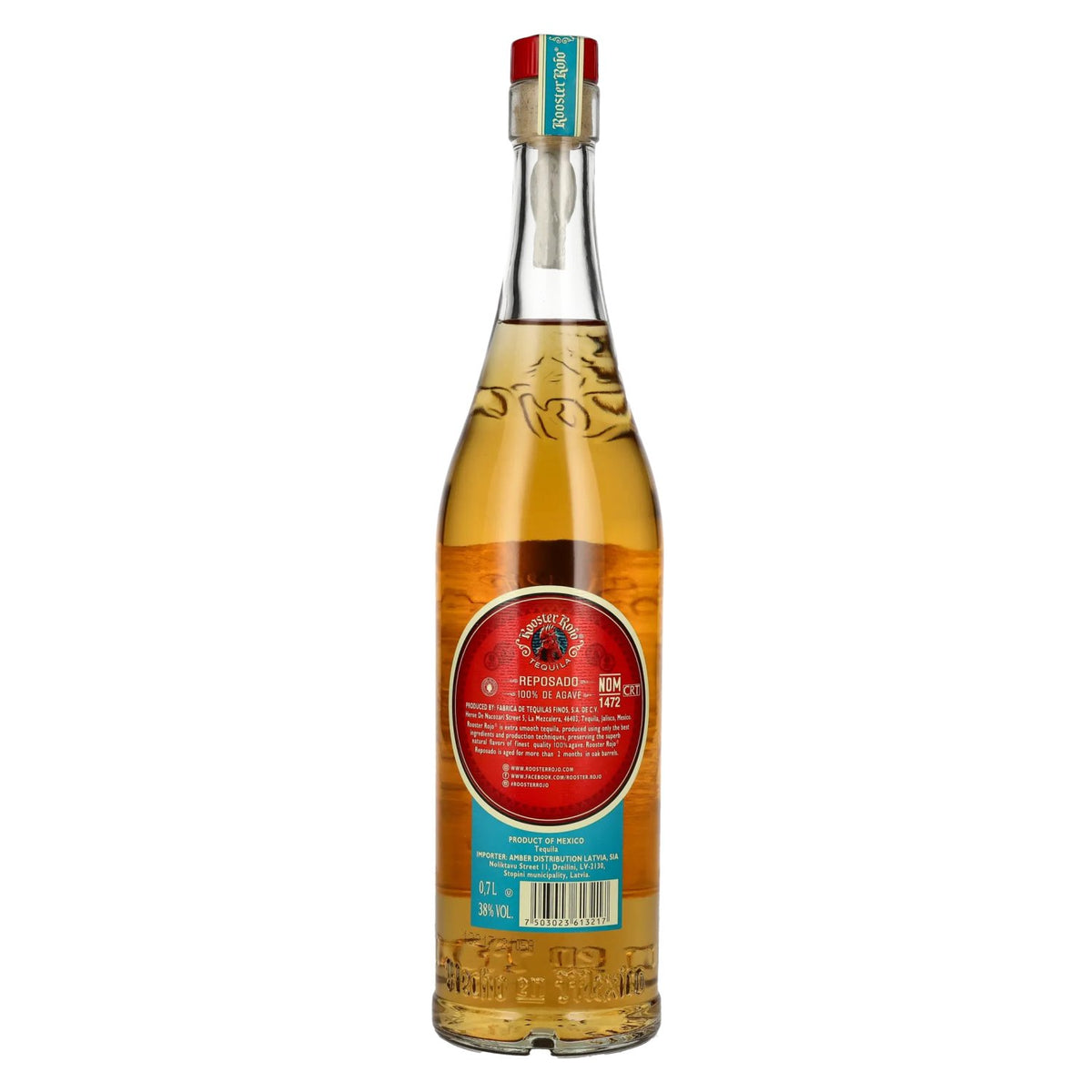 Rooster Rojo REPOSADO Tequila 100% Agave 38% ABV 0.7 l