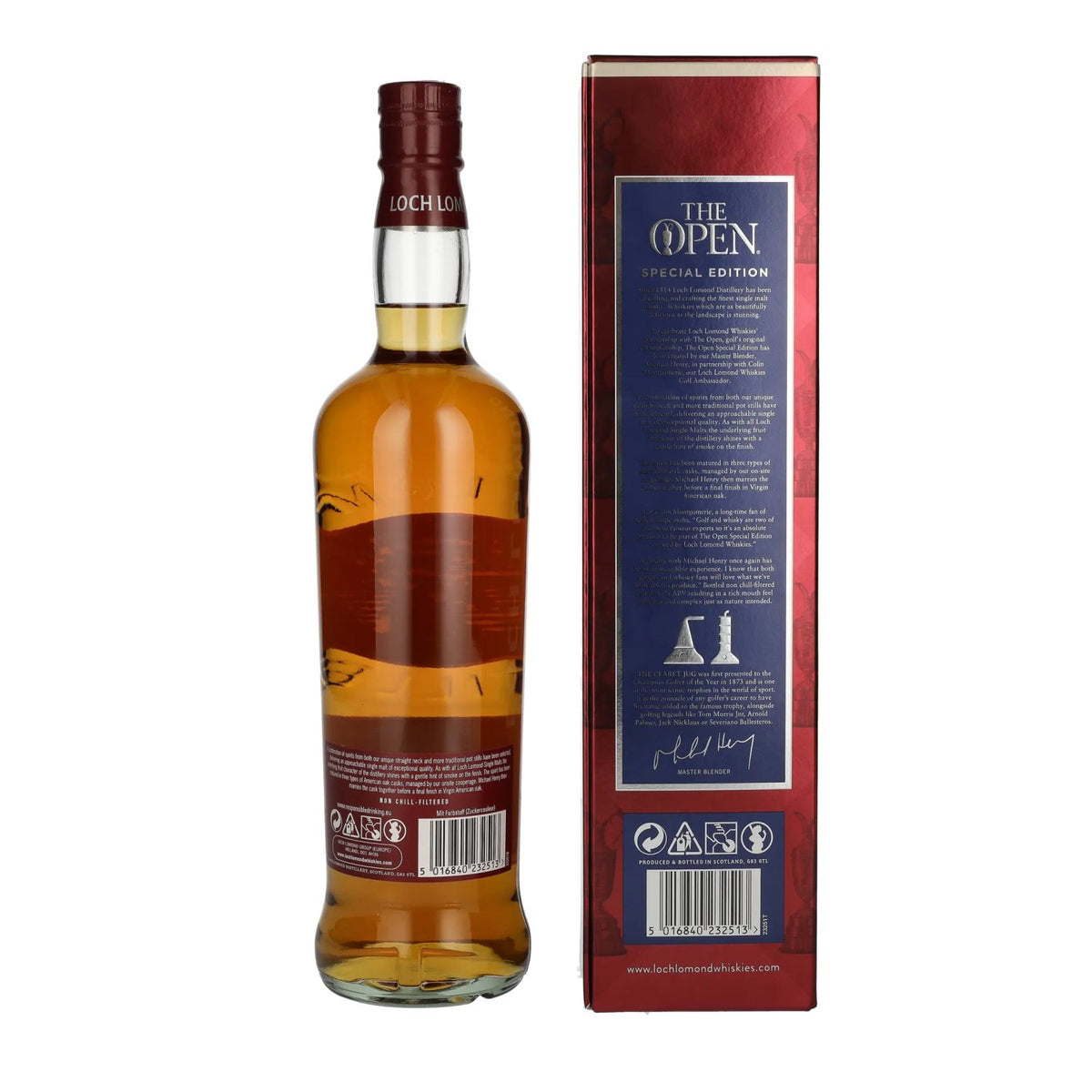 Loch Lomond THE OPEN Single Malt Édition spéciale 46 % vol. 0,7 l dans un coffret cadeau
