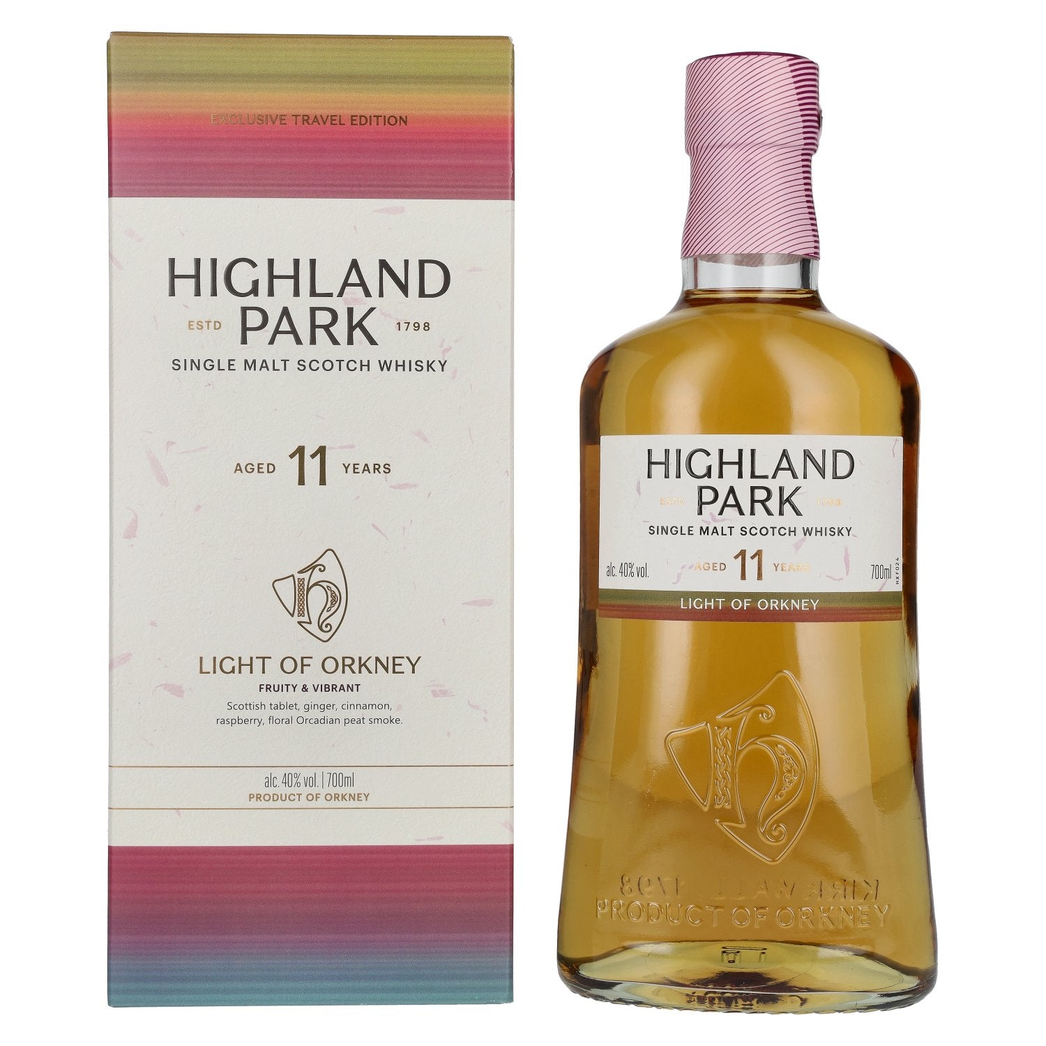 Highland Park 11 ans d'âge « LIGHT OF ORKNEY » - Whisky single malt écossais, 40 % vol., 0,7 l, dans un coffret cadeau