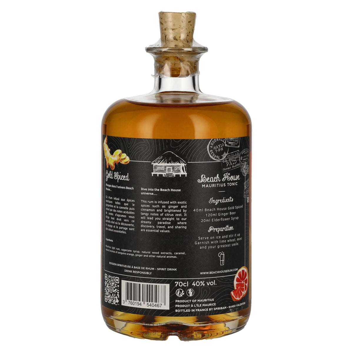 Beach House Gold Spiced 40% ABV 0.7l