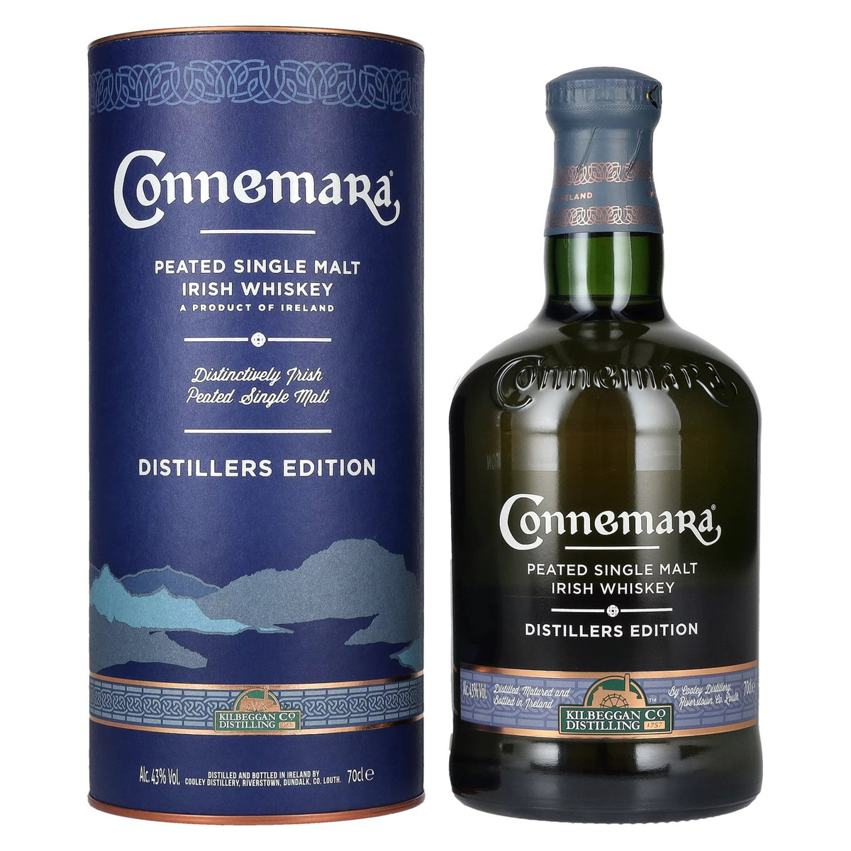 Connemara DISTILLERS EDITION Peated Single Malts Irish Whiskey 43% vol. 0,7l en boîte cadeau