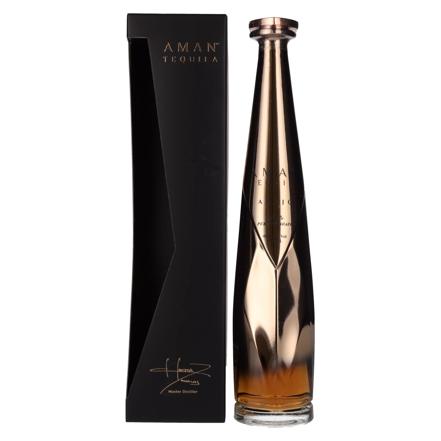 Aman Tequila Añejo The Professor 100% Puro de Agave 40% Vol. 0,7l en boîte cadeau