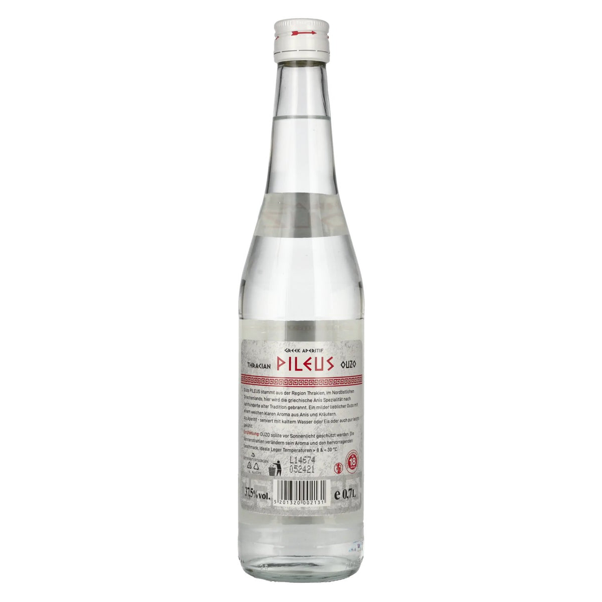 Ouzo Pileus Thracian 37.5% vol. 0.7 l