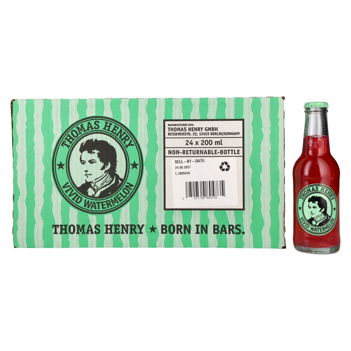 Thomas Henry Levendig Watermeloen Tonic Water 24x0,2l