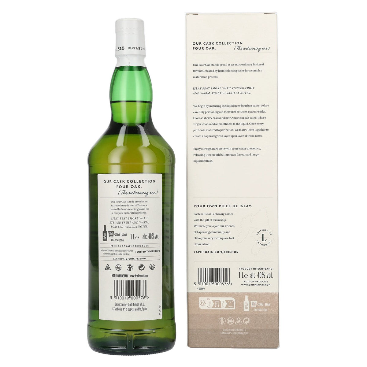 Laphroaig FOUR OAK Cask Collection 40% Vol. 1l in Geschenkbox
