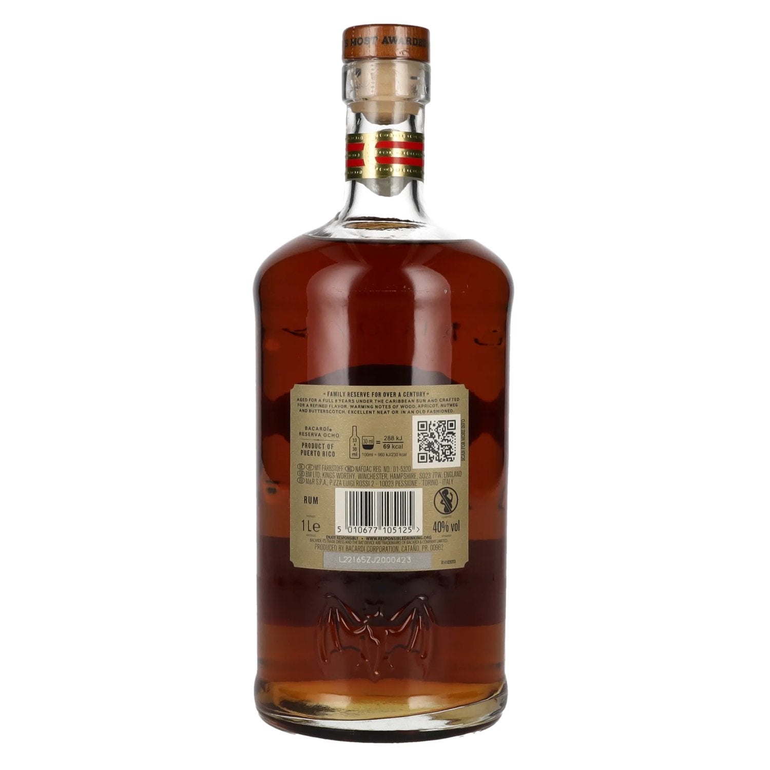 Bacardi 8 Años RESERVA OCHO Rare Gold Rum 40% Vol. 1l