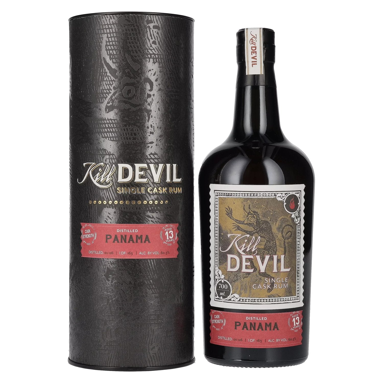 Hunter Laing Kill Devil PANAMA 13 Years Old Single Cask Rum 2006 60,3% Vol. 0,7l en boîte cadeau