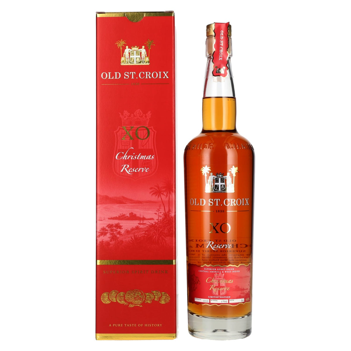 Old St. Croix A.H. Riise X.O. Reserve Christmas Superior Spirit Drink 40% Vol. 0,7l in gift box