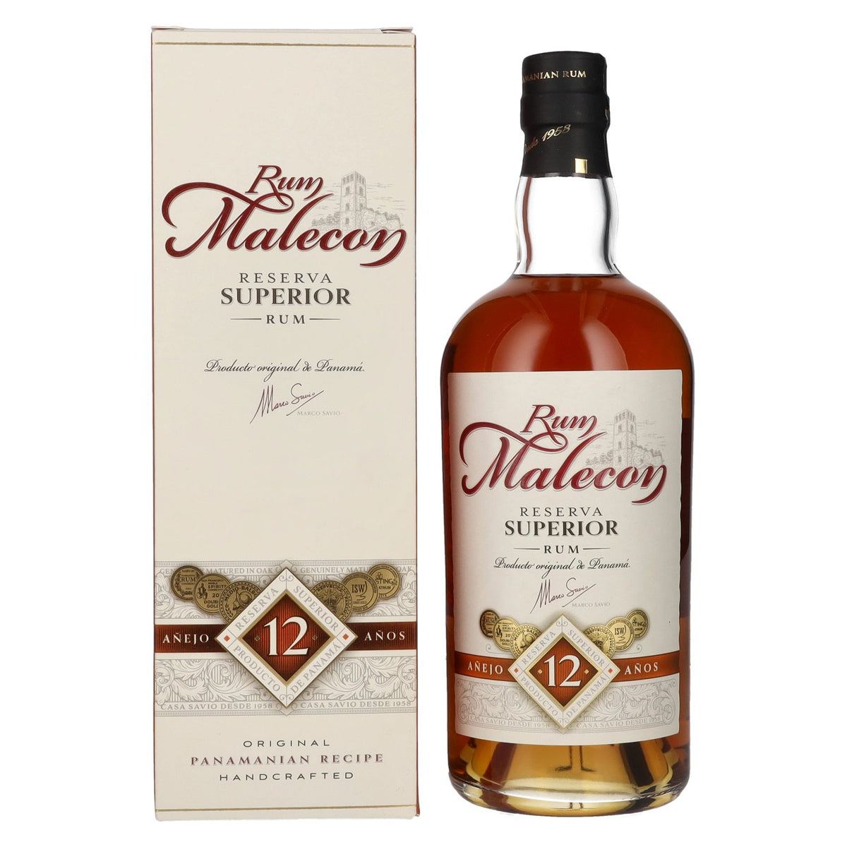 Rum Malecon Añejo 12 Años Reserva Superior 40% Vol. 0,7l in Geschenkbox