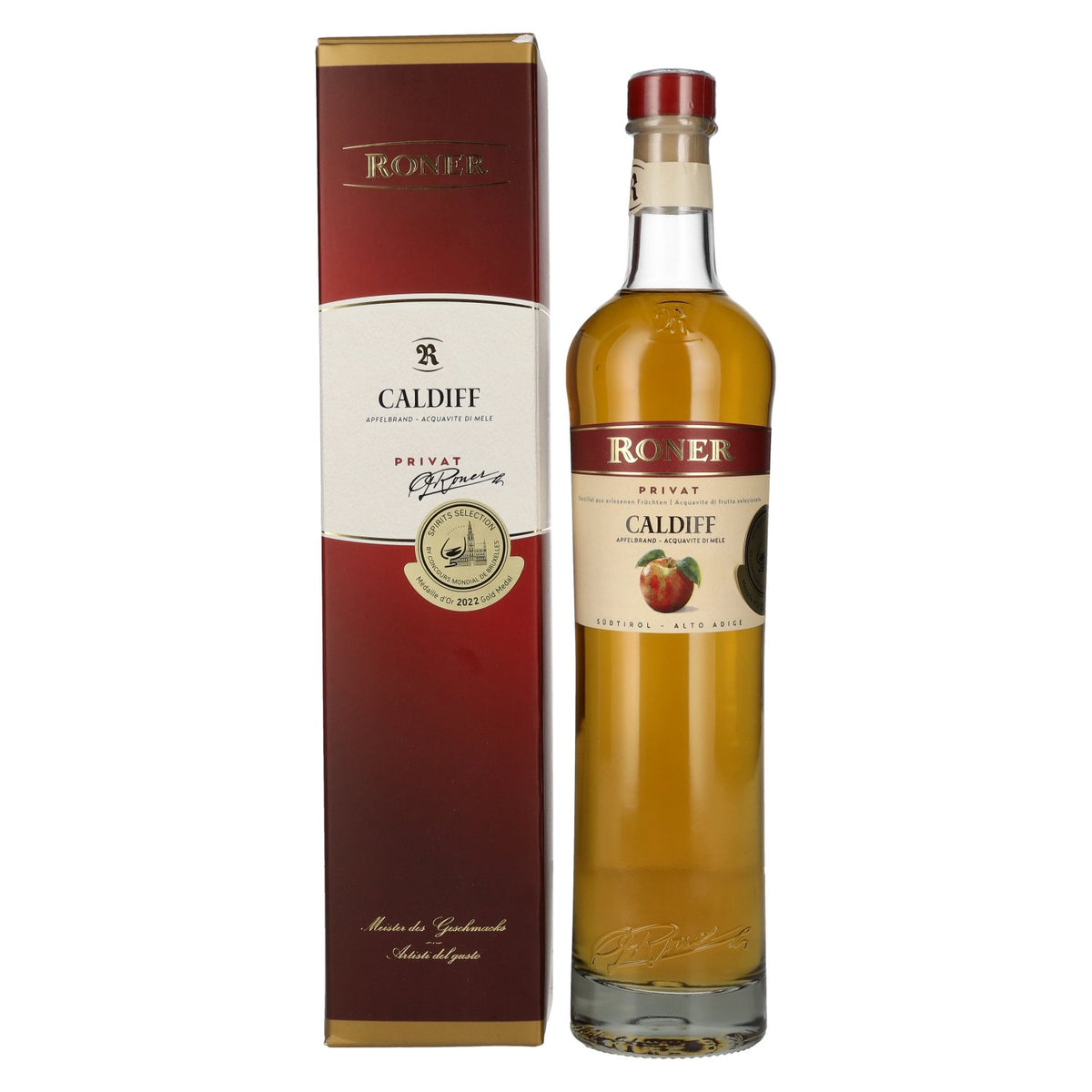 Roner Caldiff Private Apple Brandy 43% vol. 0.5l in a gift box