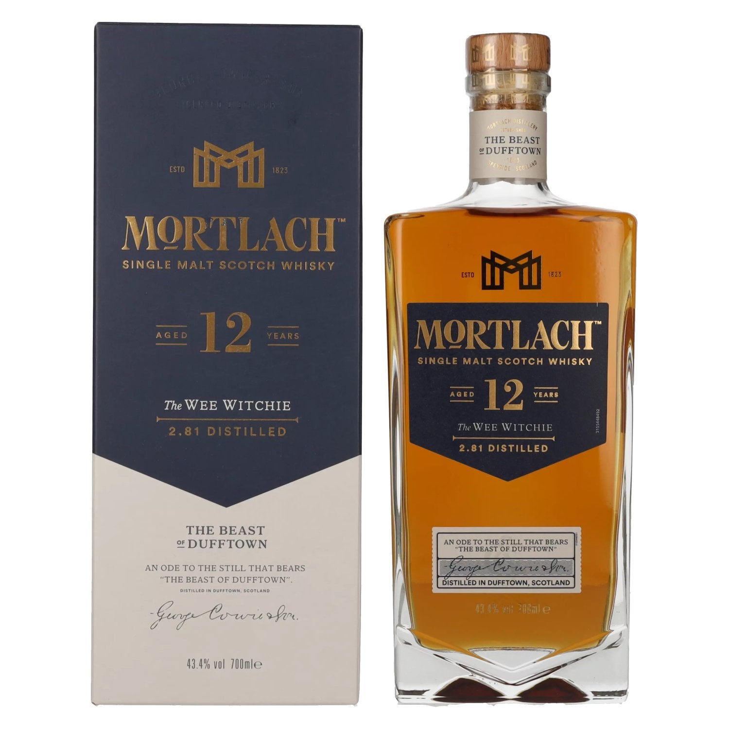 Mortlach 12 Years Old The WEE WITCHIE Single Malt 43,4% Vol. 0,7l in gift box