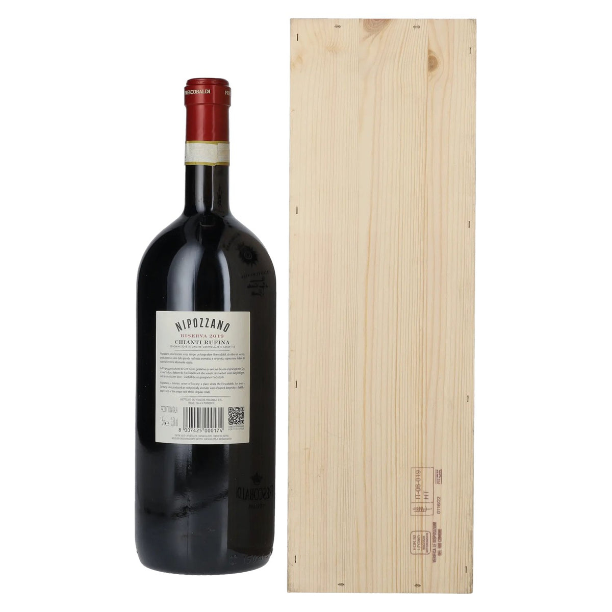 Frescobaldi NIPOZZANO Chianti Rúfina Riserva DOCG 2019 13,5% Vol. 1,5l in Holzkiste