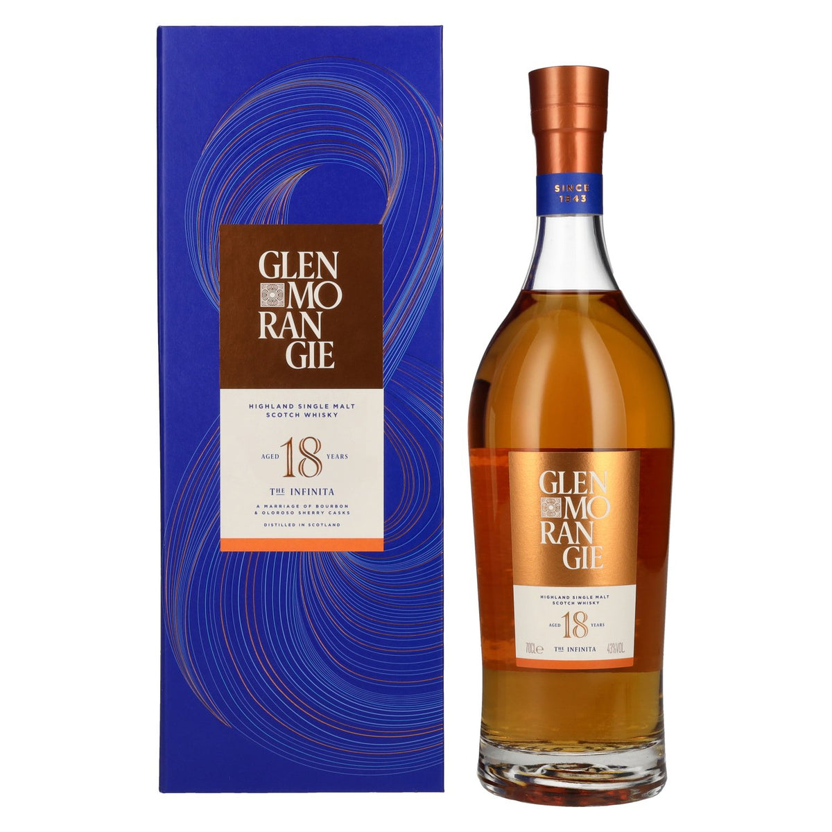 Glenmorangie 18 Years Old THE INFINITA Highland Single Malt 43% Vol. 0,7l in Geschenkbox