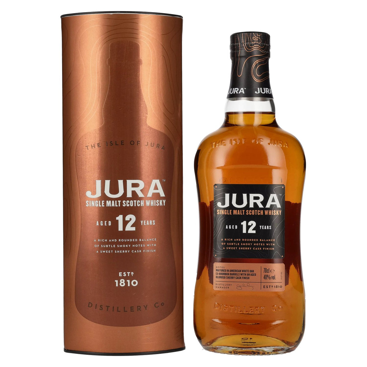 Jura 12 Years Old Single Malt Scotch Whisky 40% vol. 0,7 l in geschenkverpakking