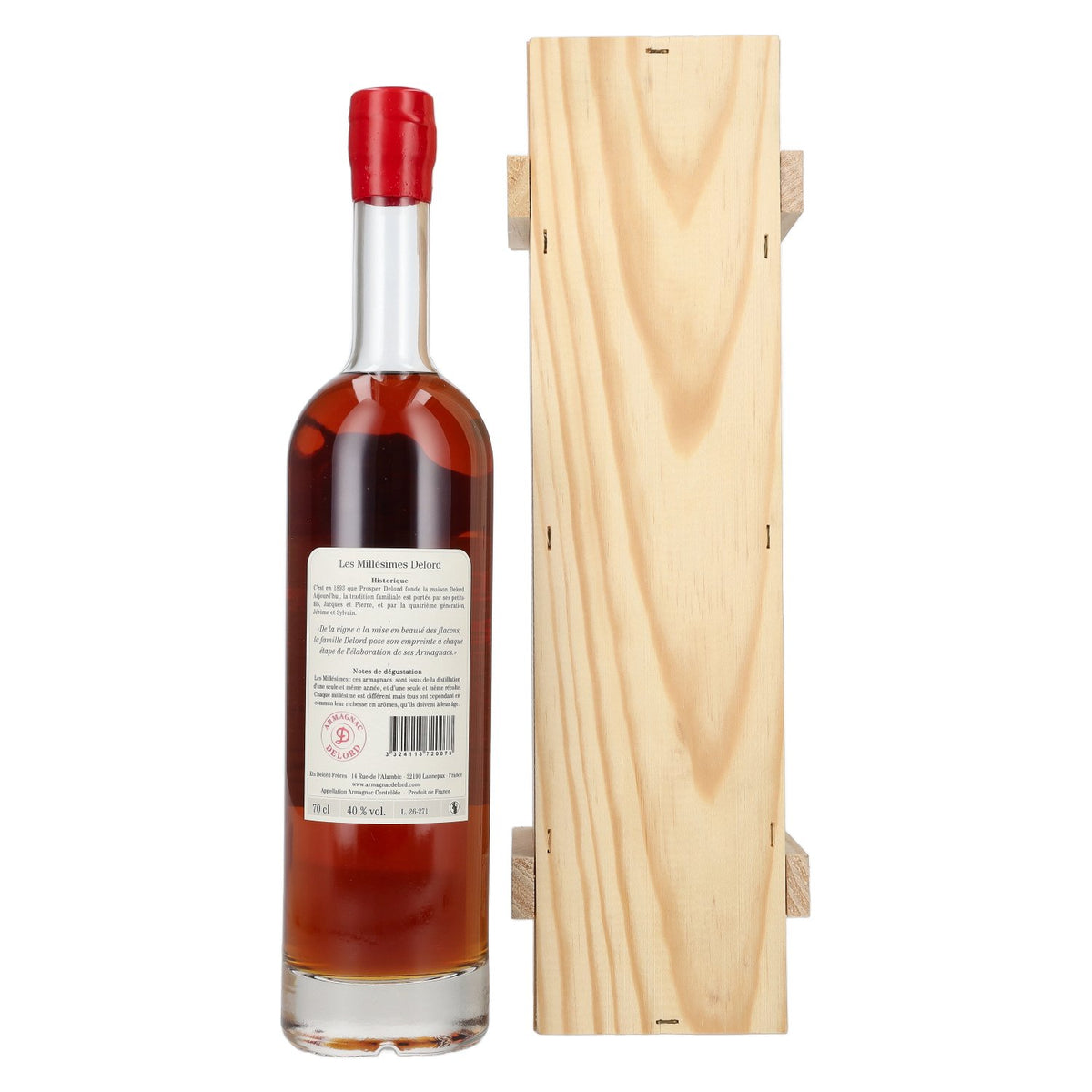 Vieil Armagnac Delord Vintage Récolte 2007 40% Vol. 0,7l in Holzkiste