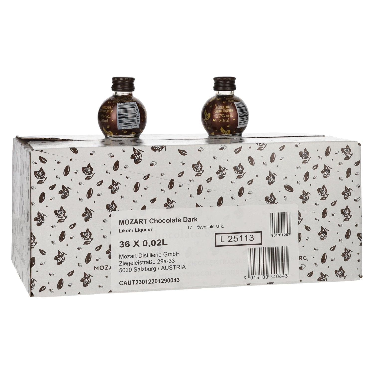 Mozart Chocolate Dark cream liqueur 17% vol. 36x0,02l