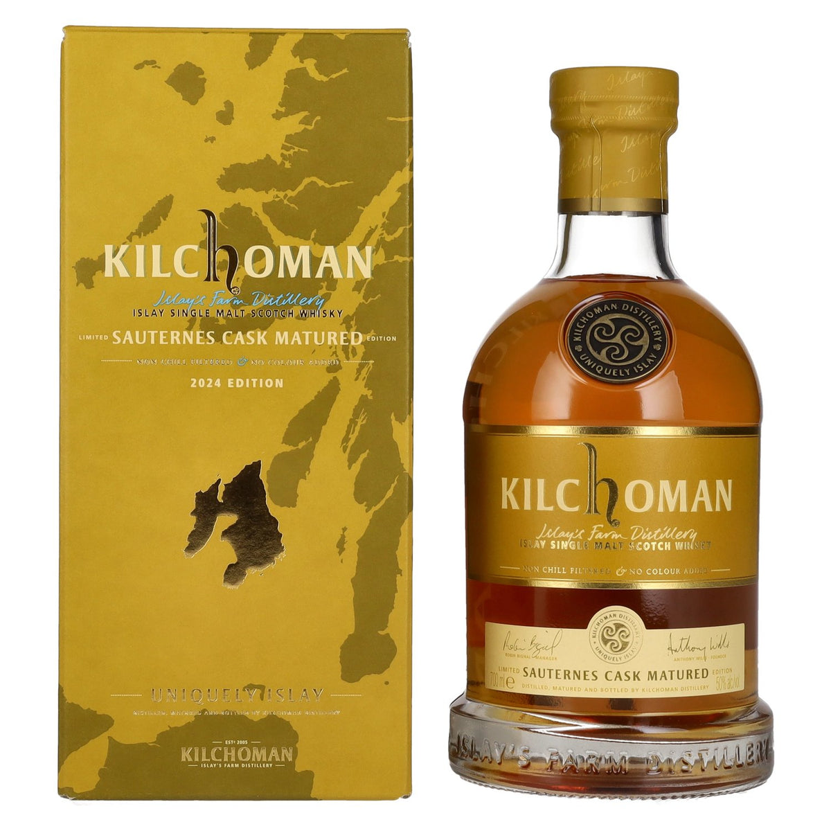 Kilchoman SAUTERNES CASK MATURED Islay Single Malt Limited Edition 2024 50% Vol. 0,7l in Geschenkbox