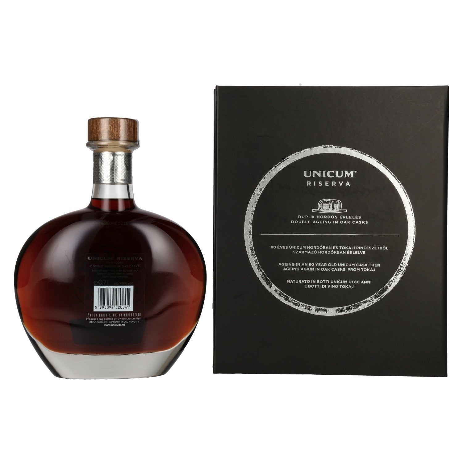 Zwack Unicum Riserva 40 % vol., 0,7 l, dans un coffret cadeau