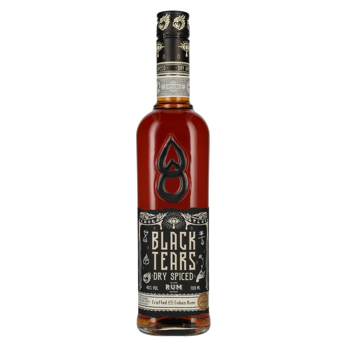 Black Tears Droge Gekruide Gedistilleerde drank 40% Vol. 0,7l