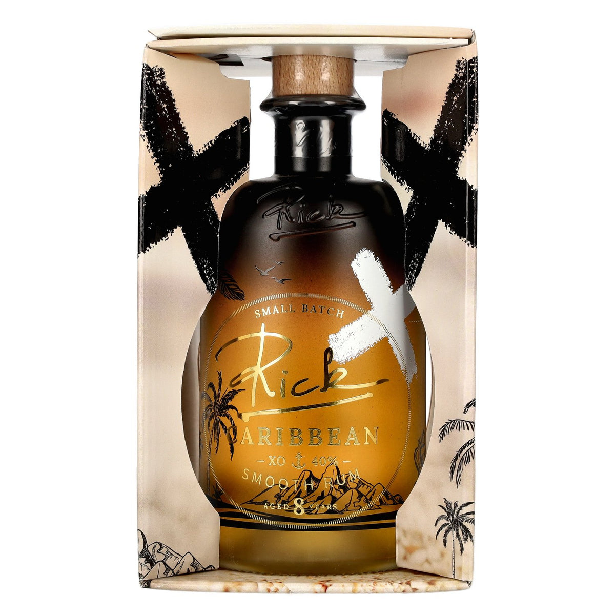Rick Caribbean XO 8 Years Old Smooth Rum 40% vol. 0,5 l in geschenkverpakking
