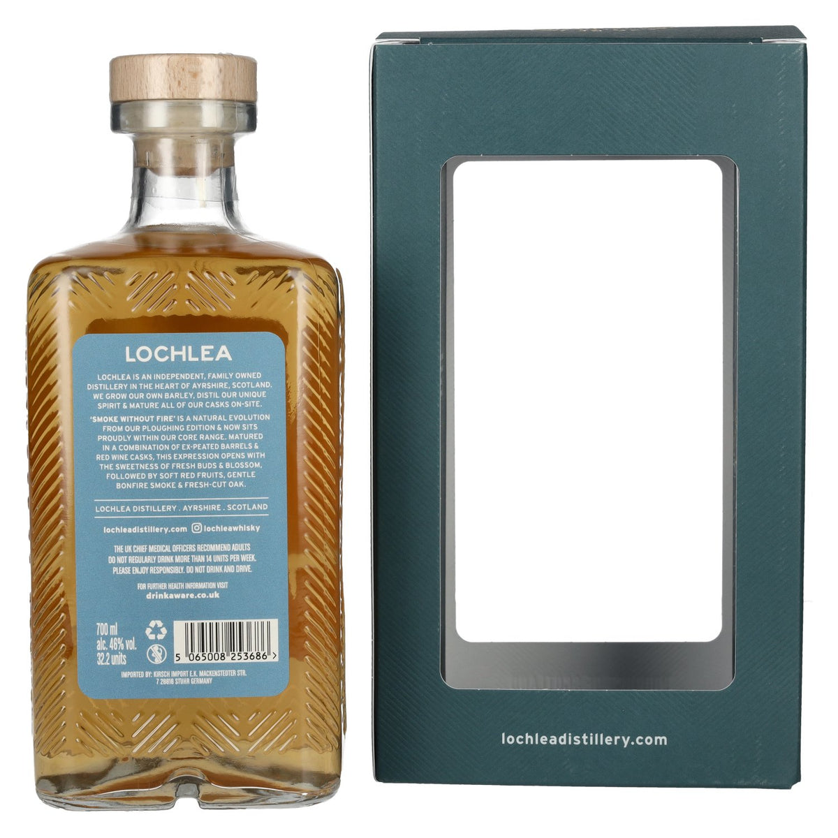 Lochlea SMOKE WITHOUT FIRE Single Estate Single Malt Scotch Whisky 46% Vol. 0,7l in Geschenkbox