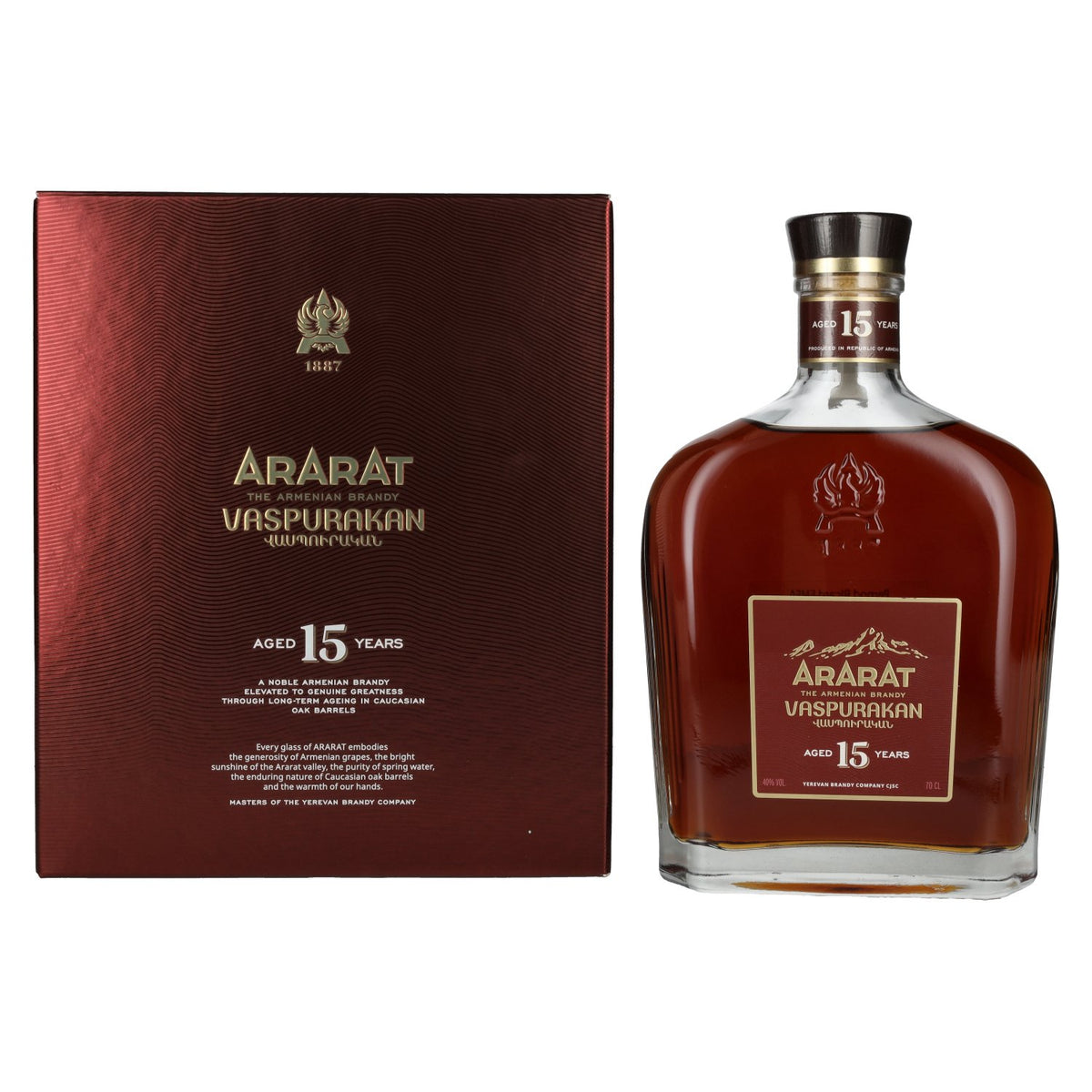 Ararat Vaspurakan 15 Jaar Oud 40% Vol. 0,7l in geschenkverpakking