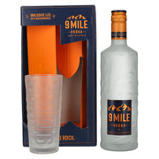 9 Mile Vodka 37,5 % vol., 0,7 l, dans un coffret cadeau avec un verre