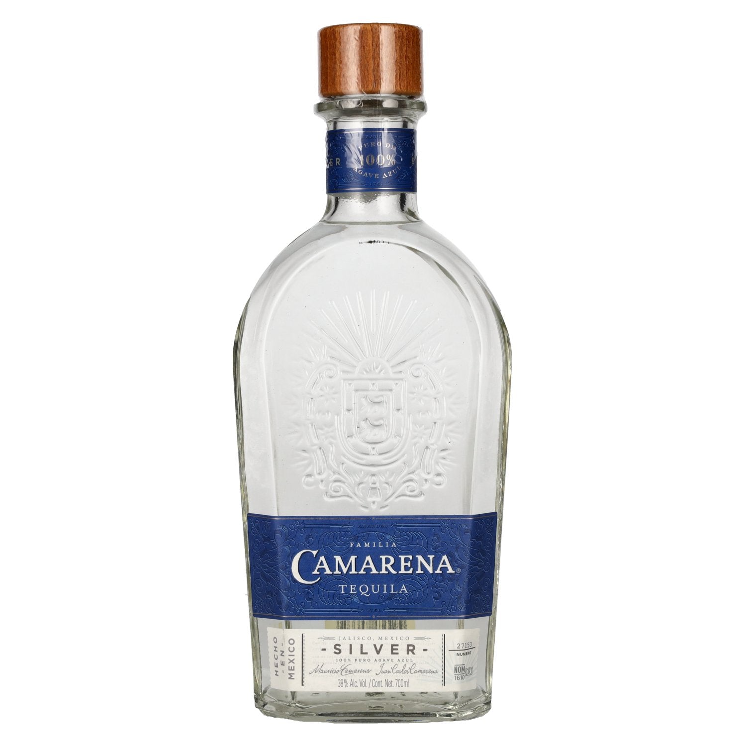 Familia Camarena Tequila Zilver 38% Vol. 0,7l