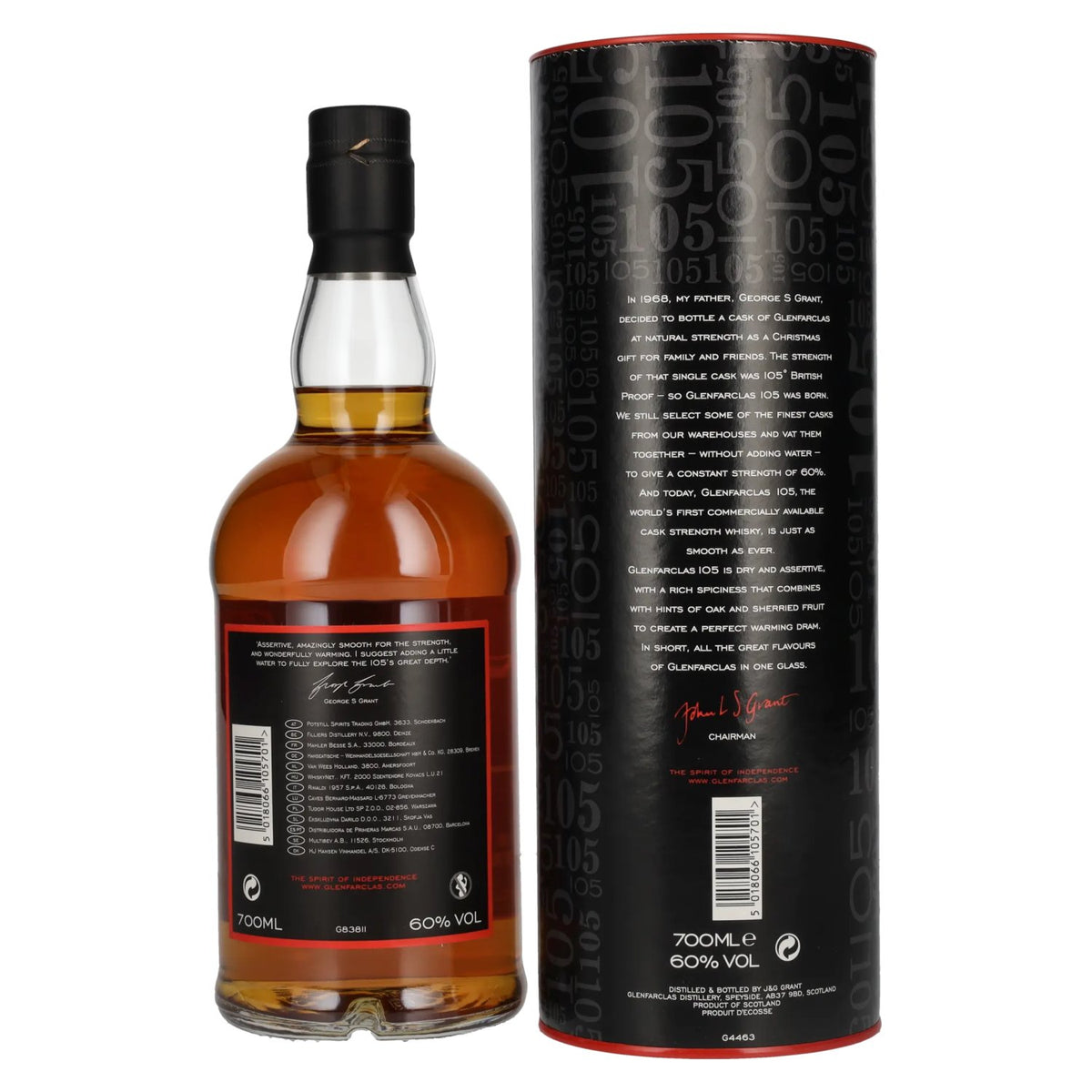 Glenfarclas 105 CASK STRENGTH Highland Single Malt 60 % vol. 0,7 l dans un coffret cadeau