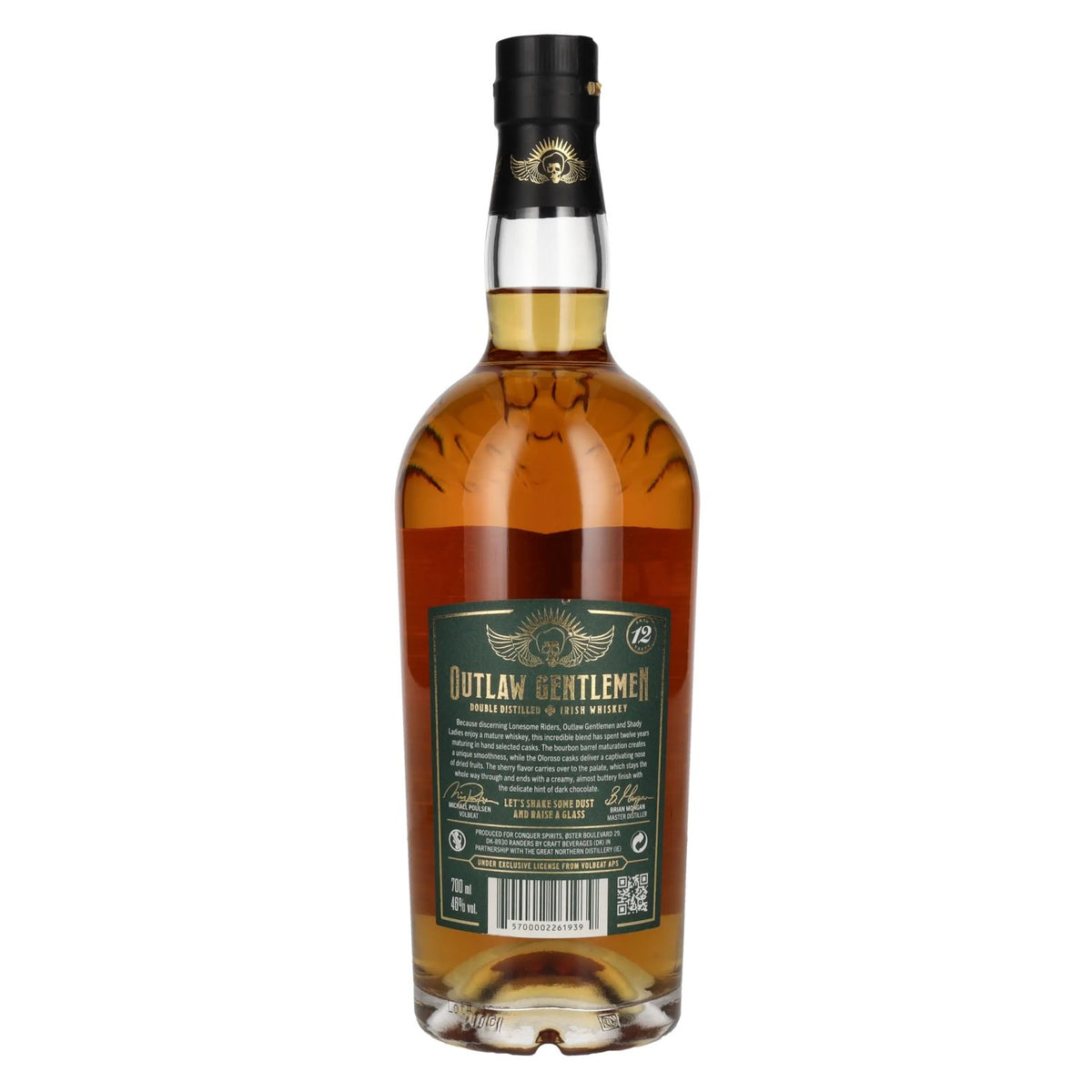 VOLBEAT 12 Years Old Outlaw Gentlemen Irish Whiskey 46 % vol. 0,7 l
