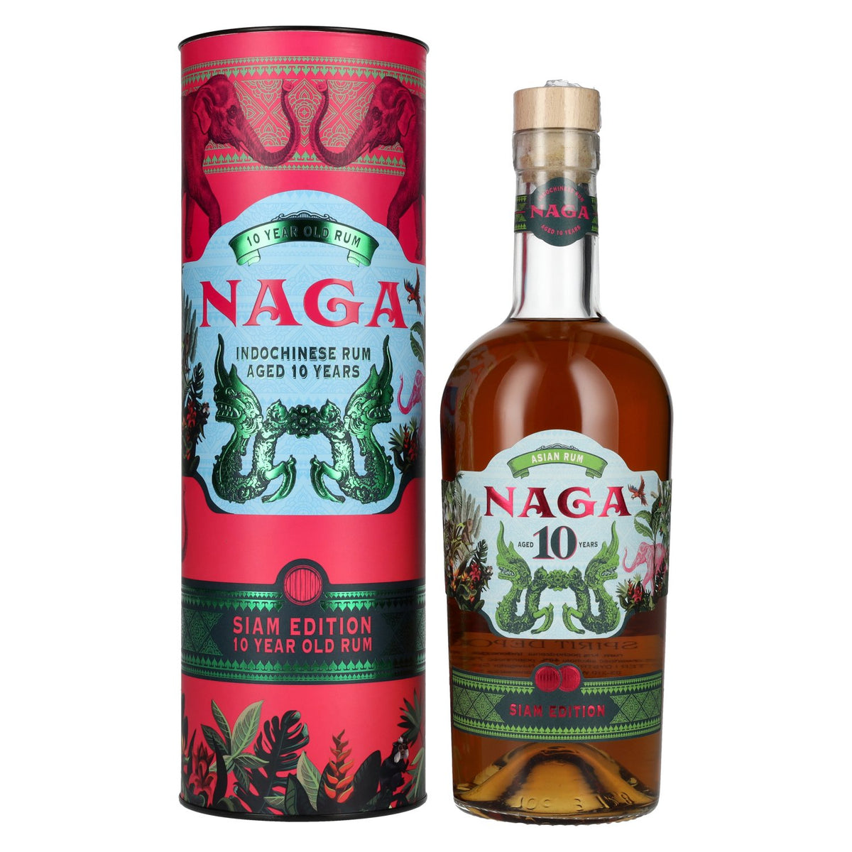 Naga 10-Year-Old Indochinese Rum SIAM EDITION 40% vol. 0.7 l in a gift box