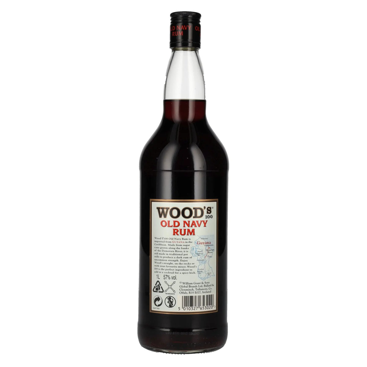 WOOD'S 100 Old Navy Rum 57% vol. 1l