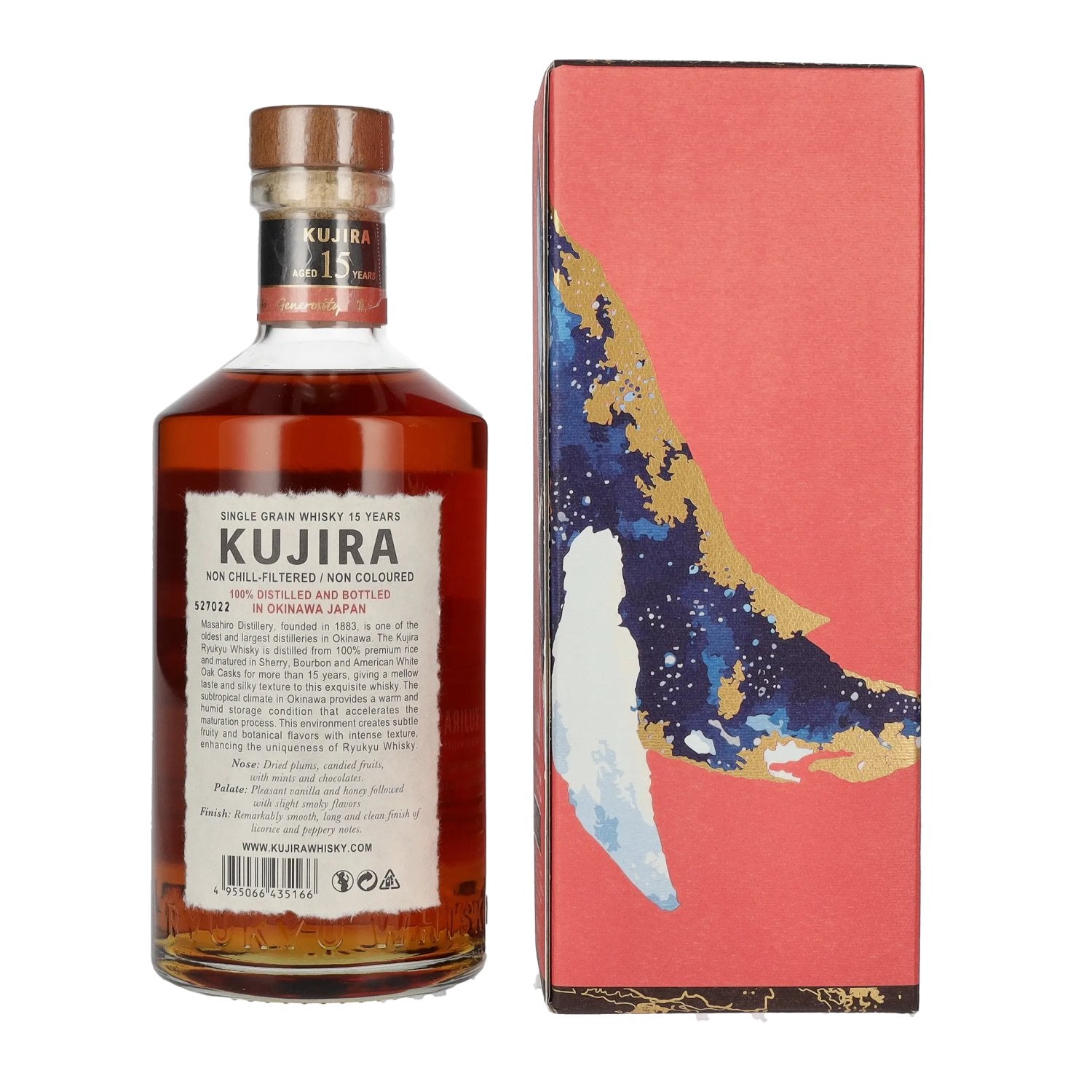 Kujira Ryukyu 15 Years Old Single Grain Whisky 43% Vol. 0,7l in gift box