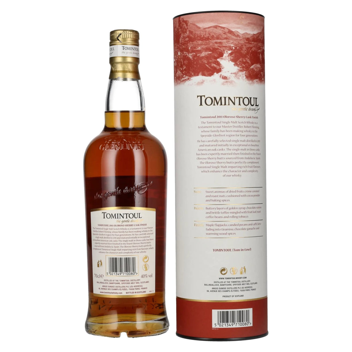 Tomintoul 12 Years Old OLOROSO SHERRY CASKS Finish Limited Edition 2011 40% vol. 0.7 l in a gift box