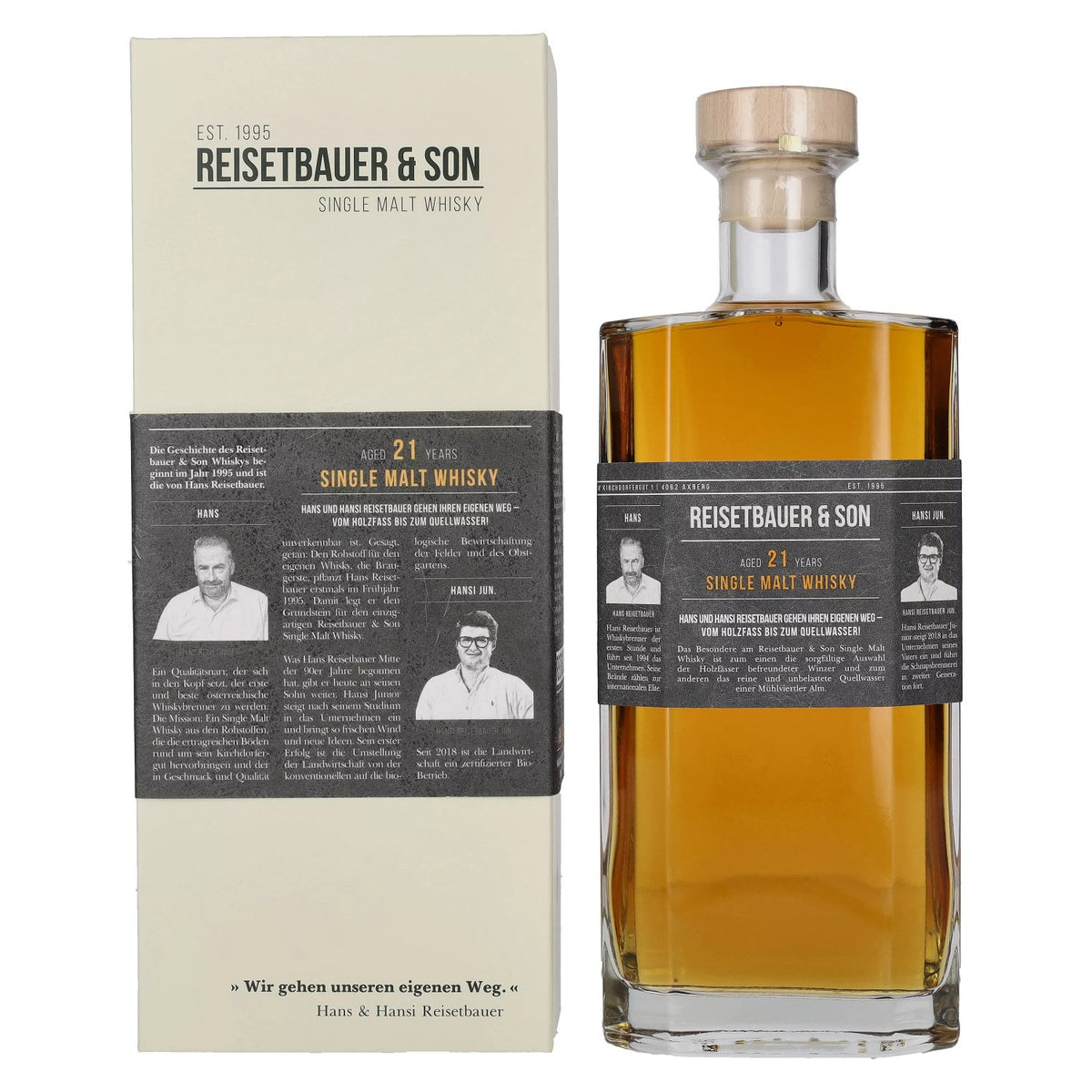 Reisetbauer &amp; Son 21 Years Old Single Malt Whisky 48% Vol. 0,7l en boîte cadeau