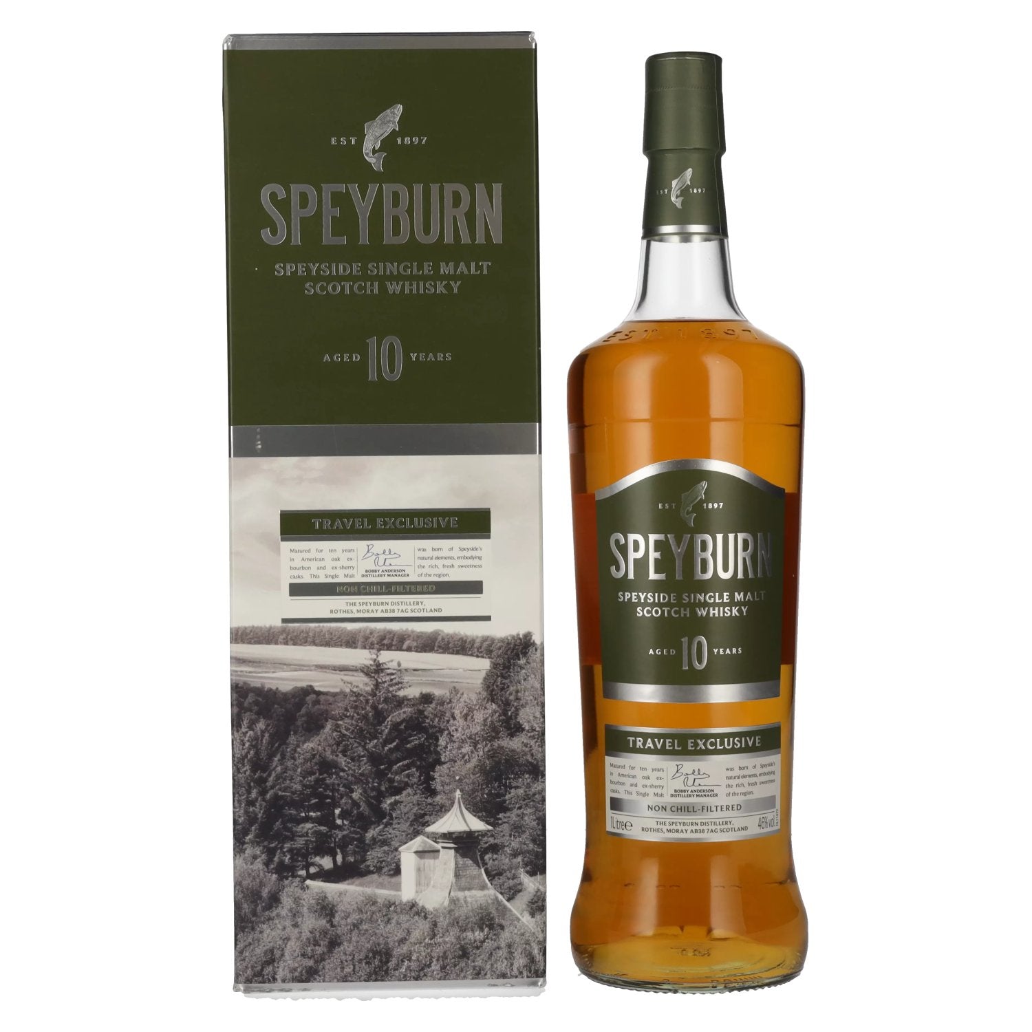 Speyburn 10 Years Old Speyside Single Malt Scotch Whisky 46% Vol. 1l en boîte cadeau