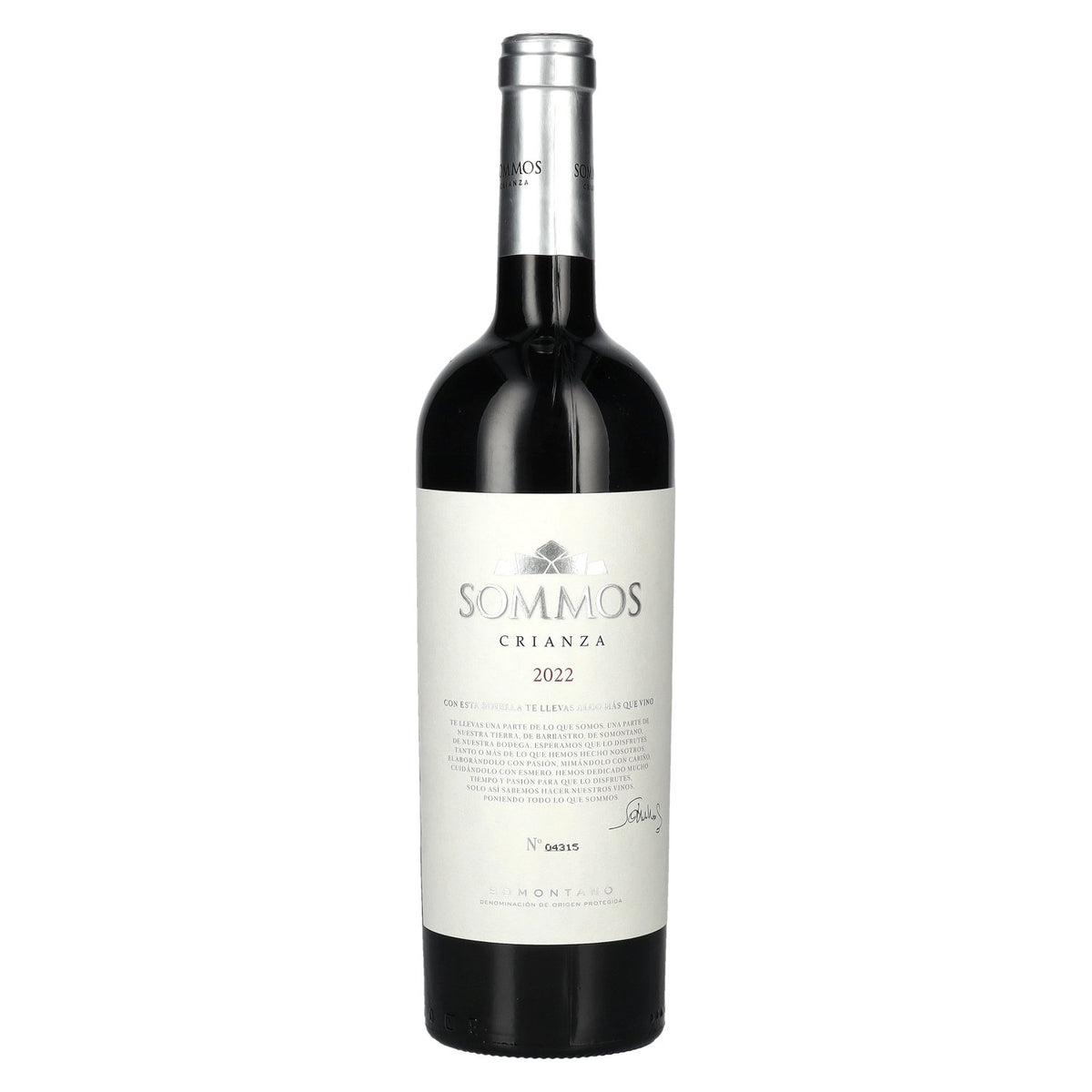 SOMMOS Crianza Somontano D.O.P. 2022 14% ABV 0.75 l