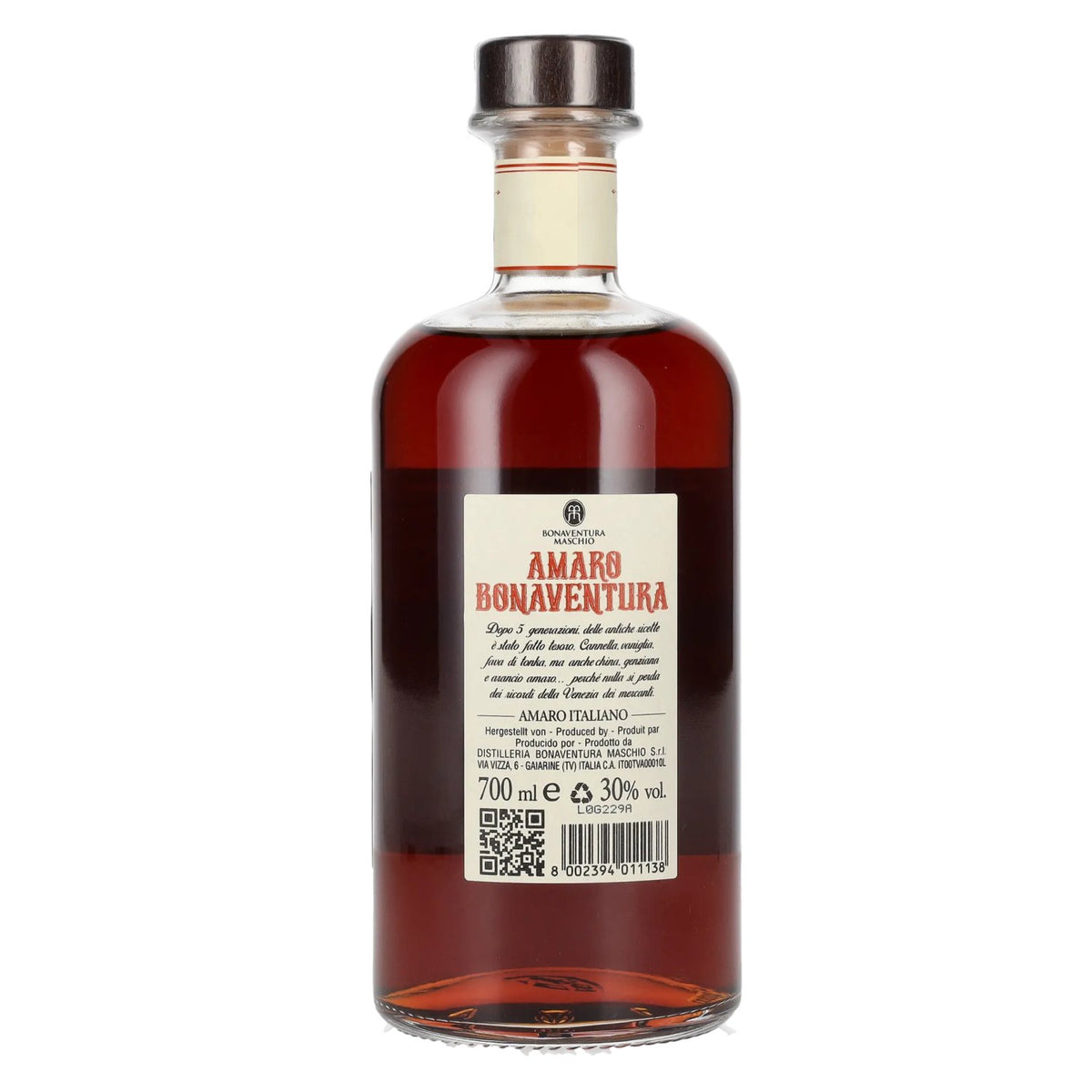 Bonaventura AMARO Erbe e Spezie 30% ABV 0.7l