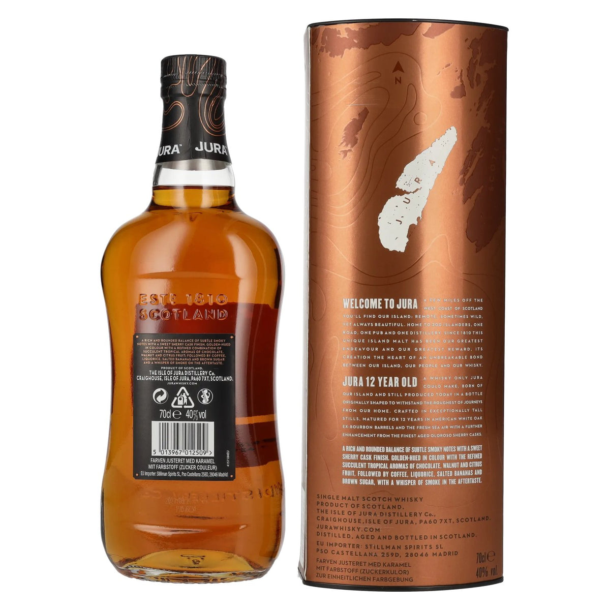Jura 12 Years Old Single Malt Scotch Whisky 40% vol. 0,7 l in geschenkverpakking