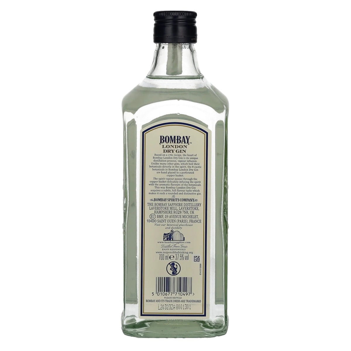 Bombay Gin The Original London Dry Gin 37.5% ABV 0.7l