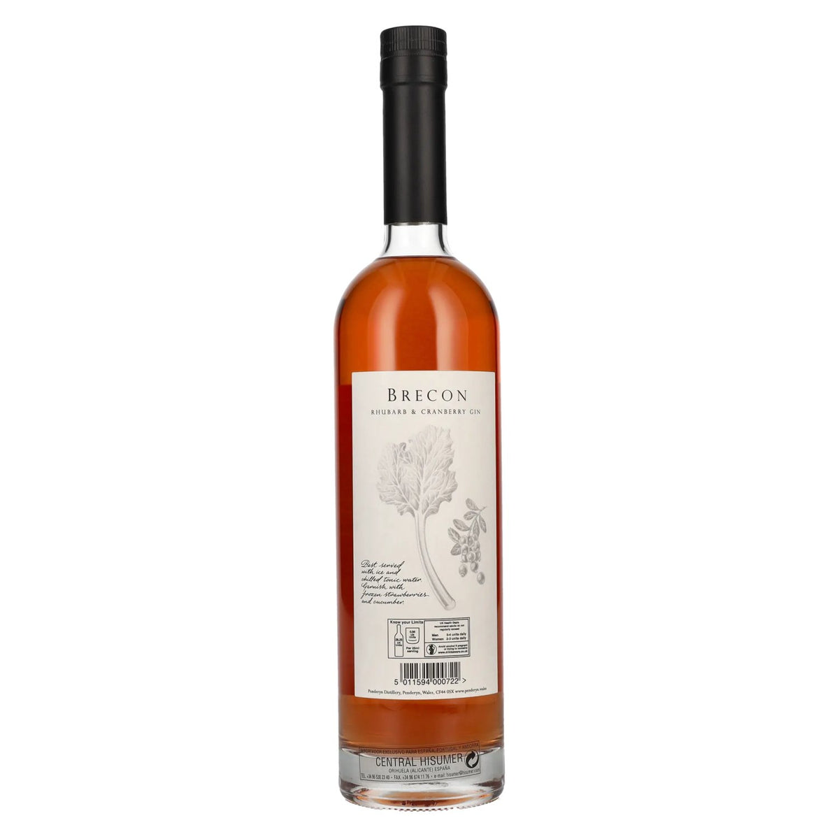 Brecon RHUBARB &amp; CRANBERRY Gin 37,5% vol. 0,7l