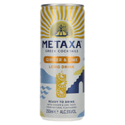 Metaxa Ginger & Lime Long Drink Greek Cocktails Ready to Drink 5% Vol. 0,25l Dose Pfand