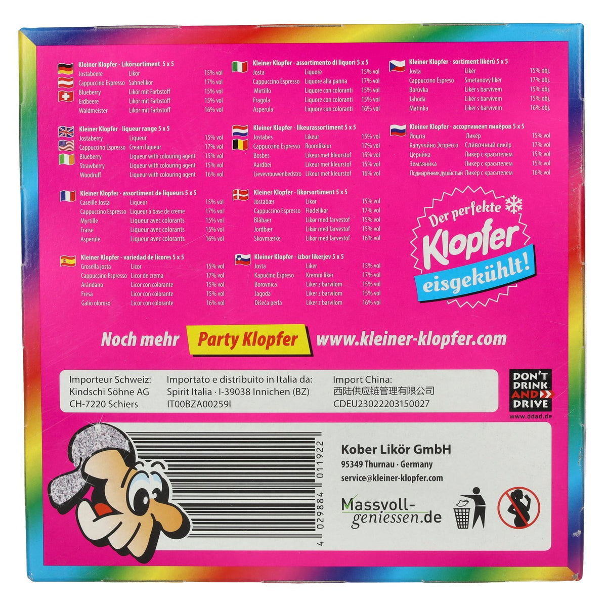 Kleiner Klopfer Lady Mix 15.6% ABV 25 x 0.02 l
