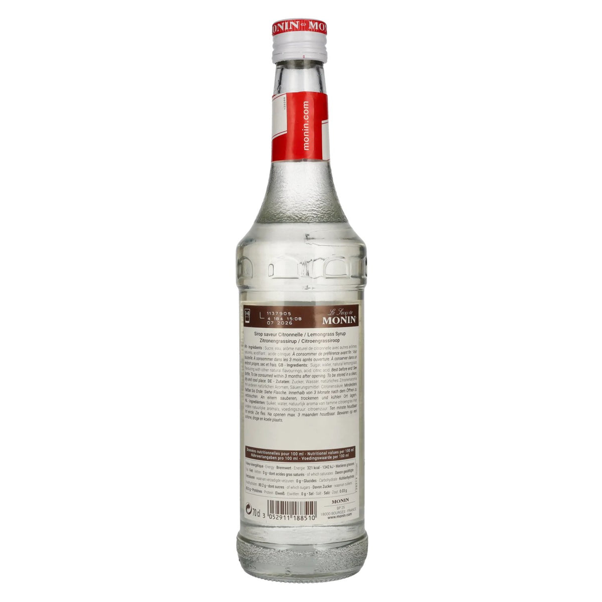 Le Sirop de Monin ZITRONENGRAS 0,7l