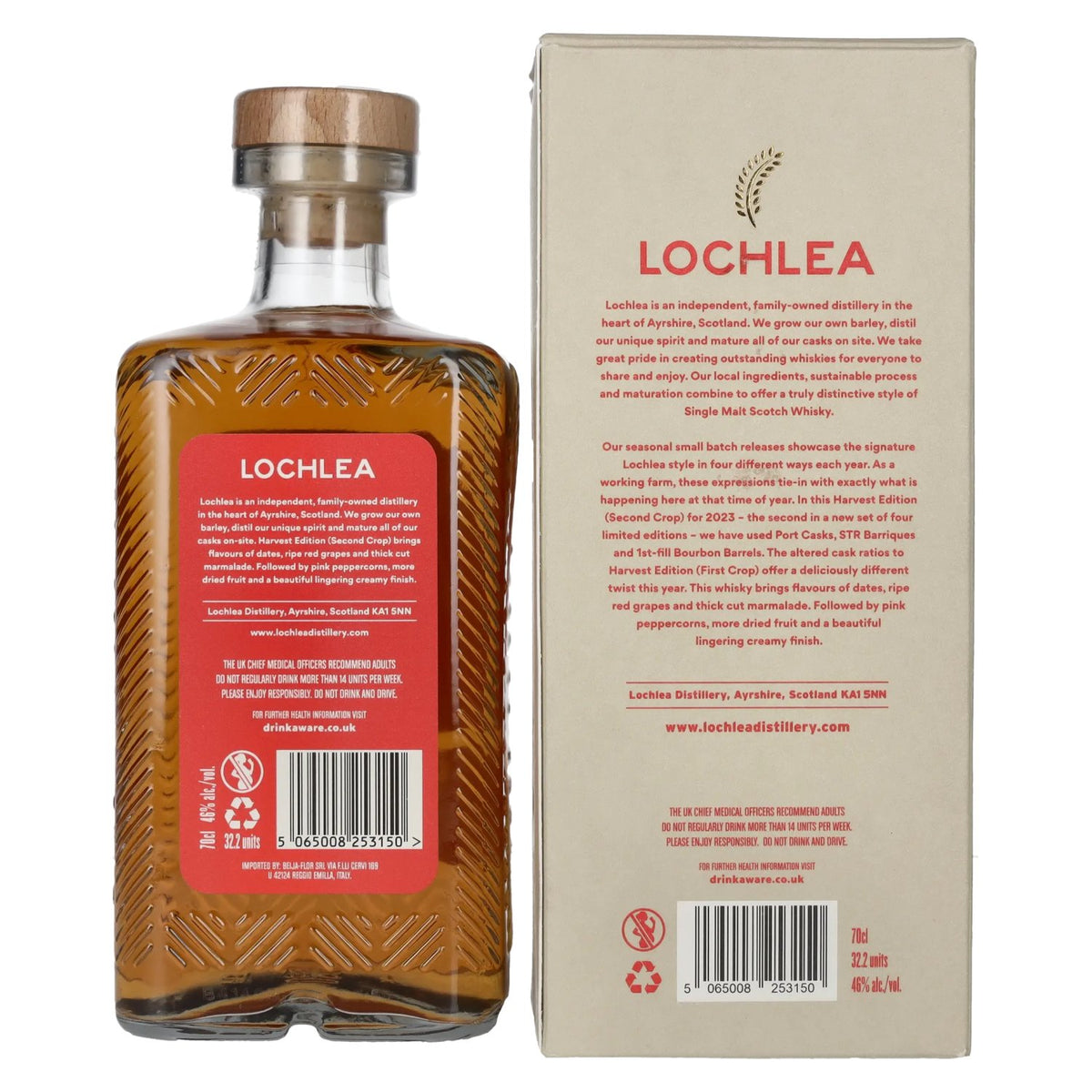 Lochlea HARVEST EDITION Second Crop Single Malt Scotch Whisky 46% Vol. 0,7l in Geschenkbox