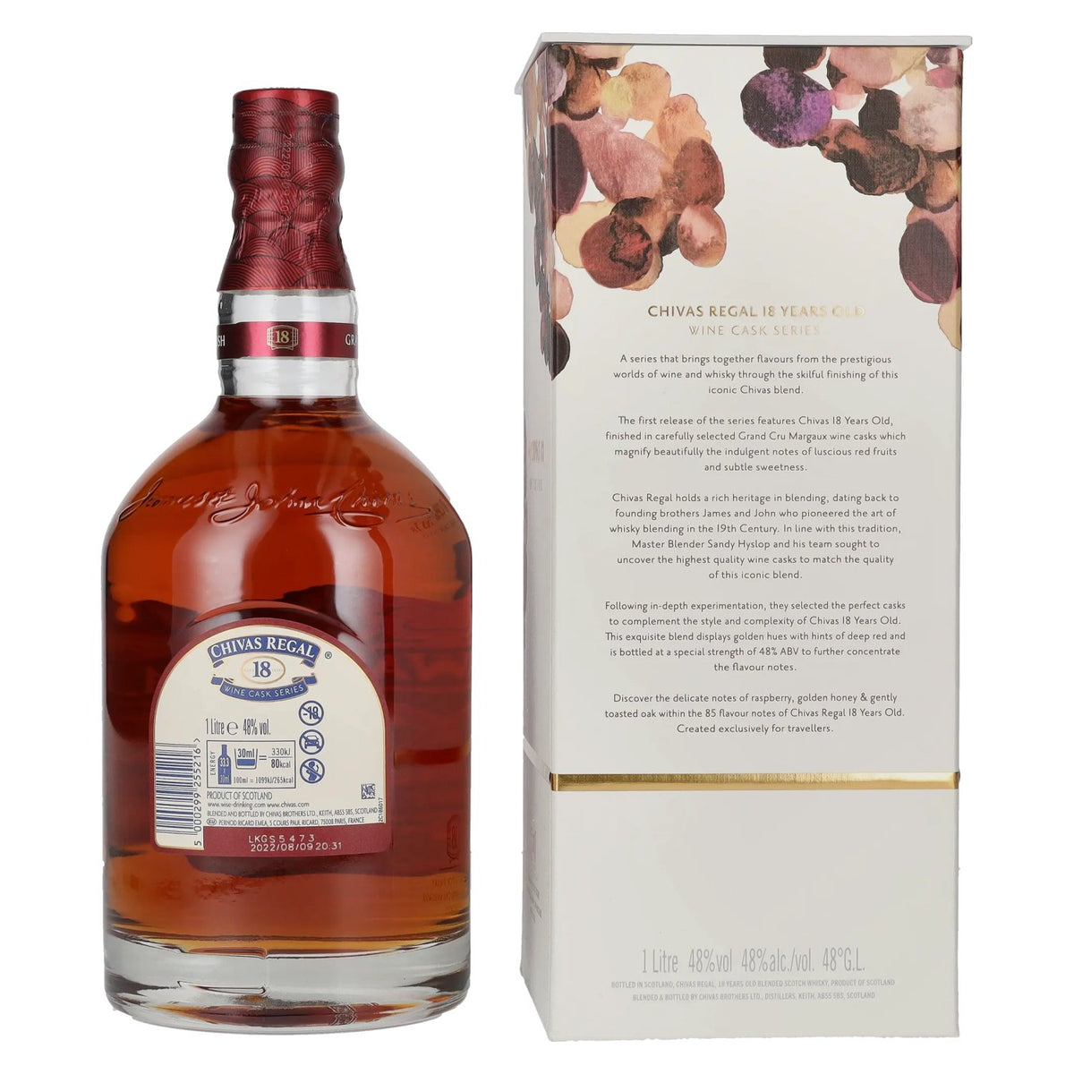 CHIVAS REGAL 18年 Old Wine Cask Series 1L Chivas Regal 18 Years Old Margaux Cask Finish 48% Vol. 1l in gift