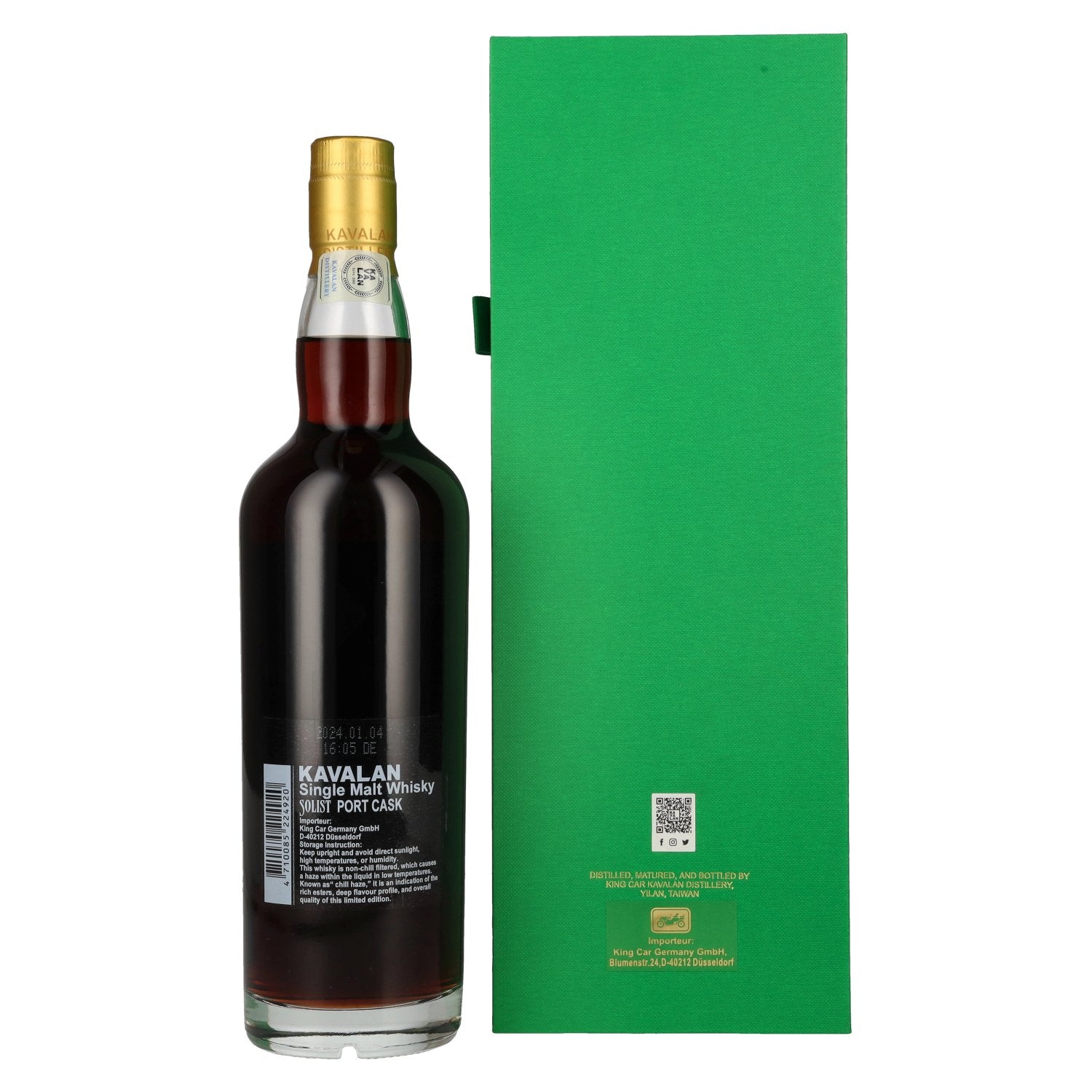 Kavalan SOLIST Single Malt Whisky Port Cask 59,4% Vol. 0,7l in Geschenkbox