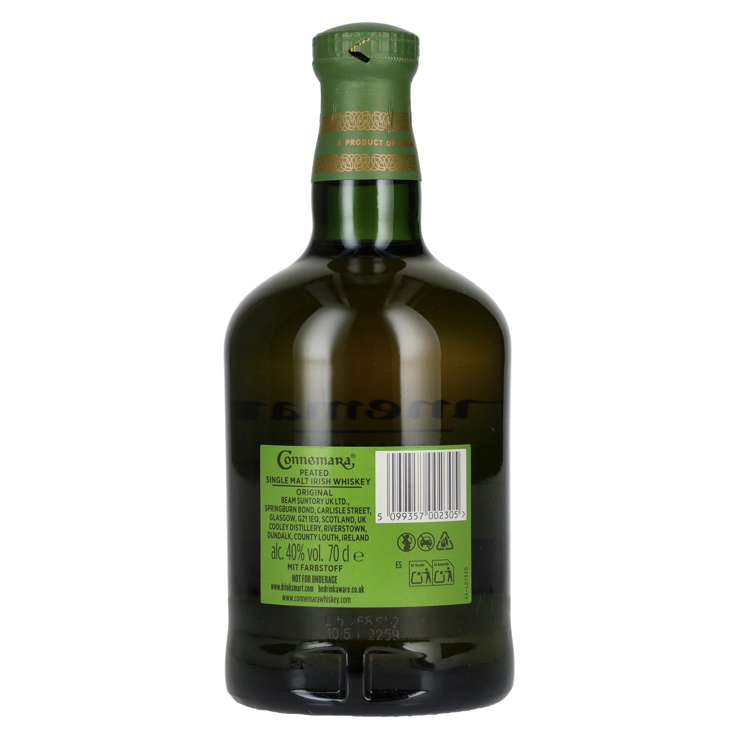 Connemara ORIGINAL Peated Single Malt Irish Whiskey 40% Vol. 0,7l
