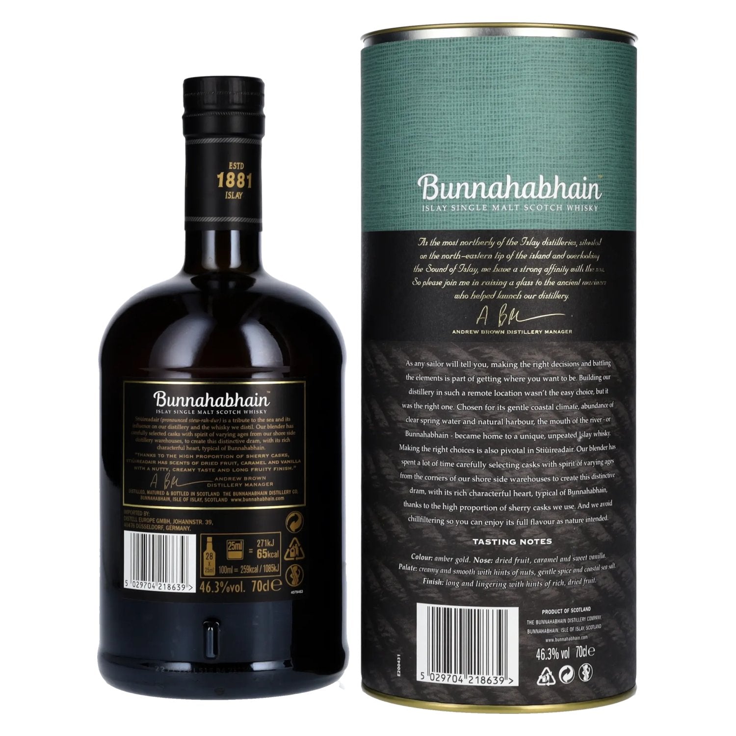 Bunnahabhain STIÙIREADAIR Islay Single Malt Scotch Whisky 46,3% vol. 0,7l en boîte cadeau